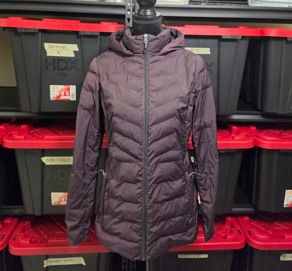 32 Degrees Women's Long Hooded Quilted Puffer Jacket Coat – Size S
